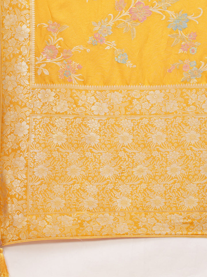 Floral Zari Jaal Handloom Woven Saree