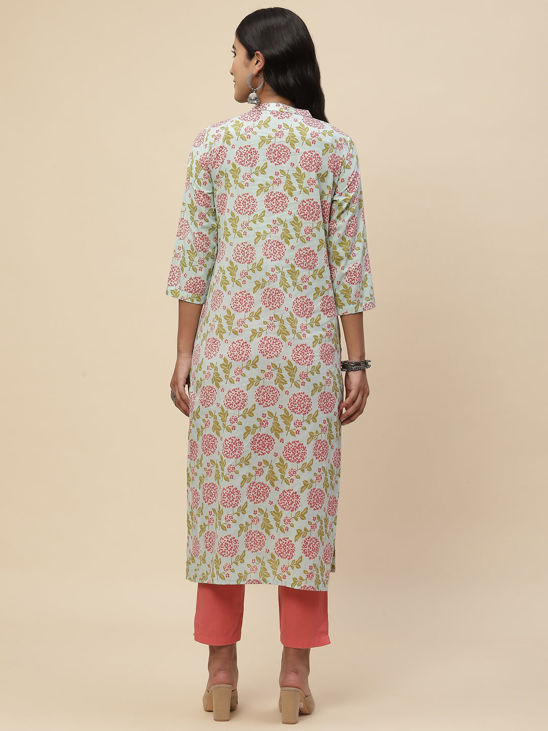 Floral Printed Cotton Kurta