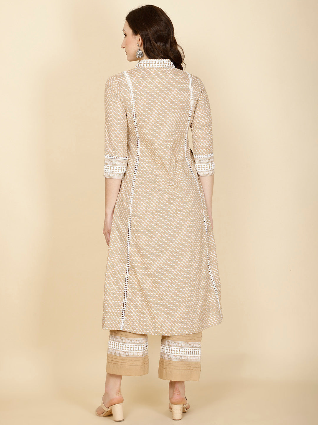 Abstract Printed Cotton Kurta With Pants