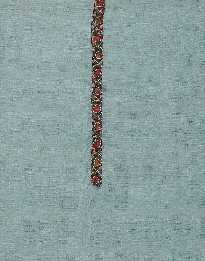 Chanderi Embroidered Suit Piece with fancy dupatta