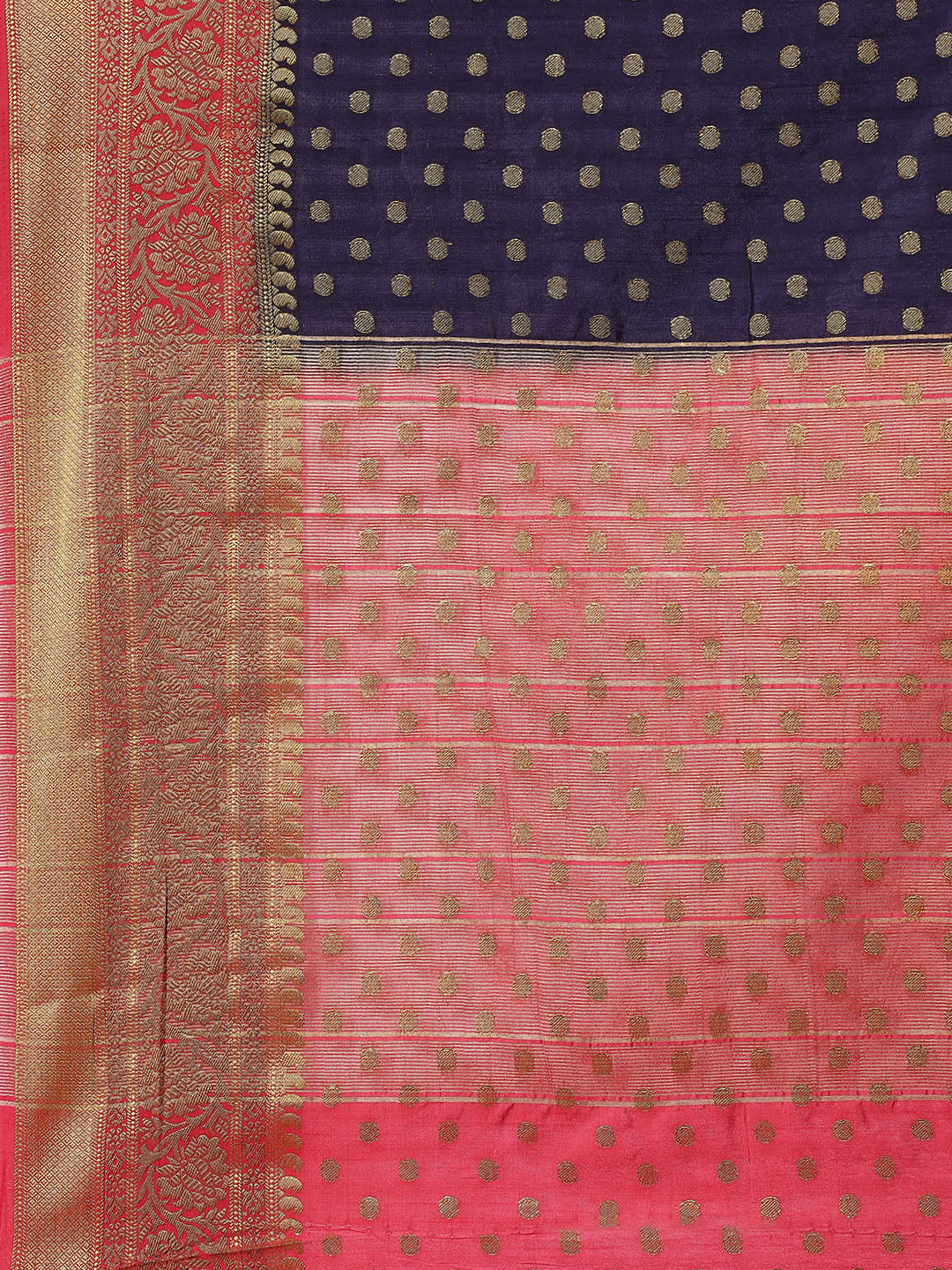 Zari Border Booti Art Handloom Woven Saree