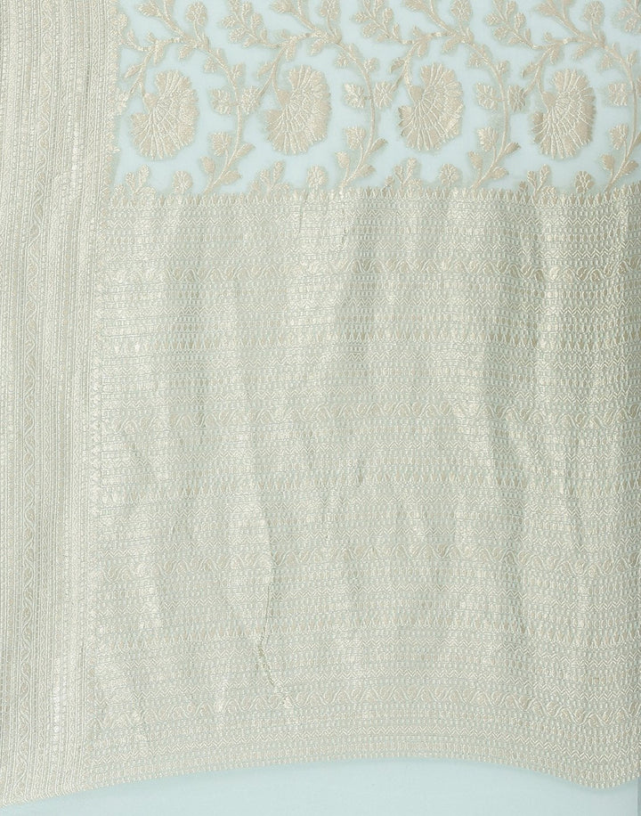 Light Pink Khadi Banarasi Jaal Saree