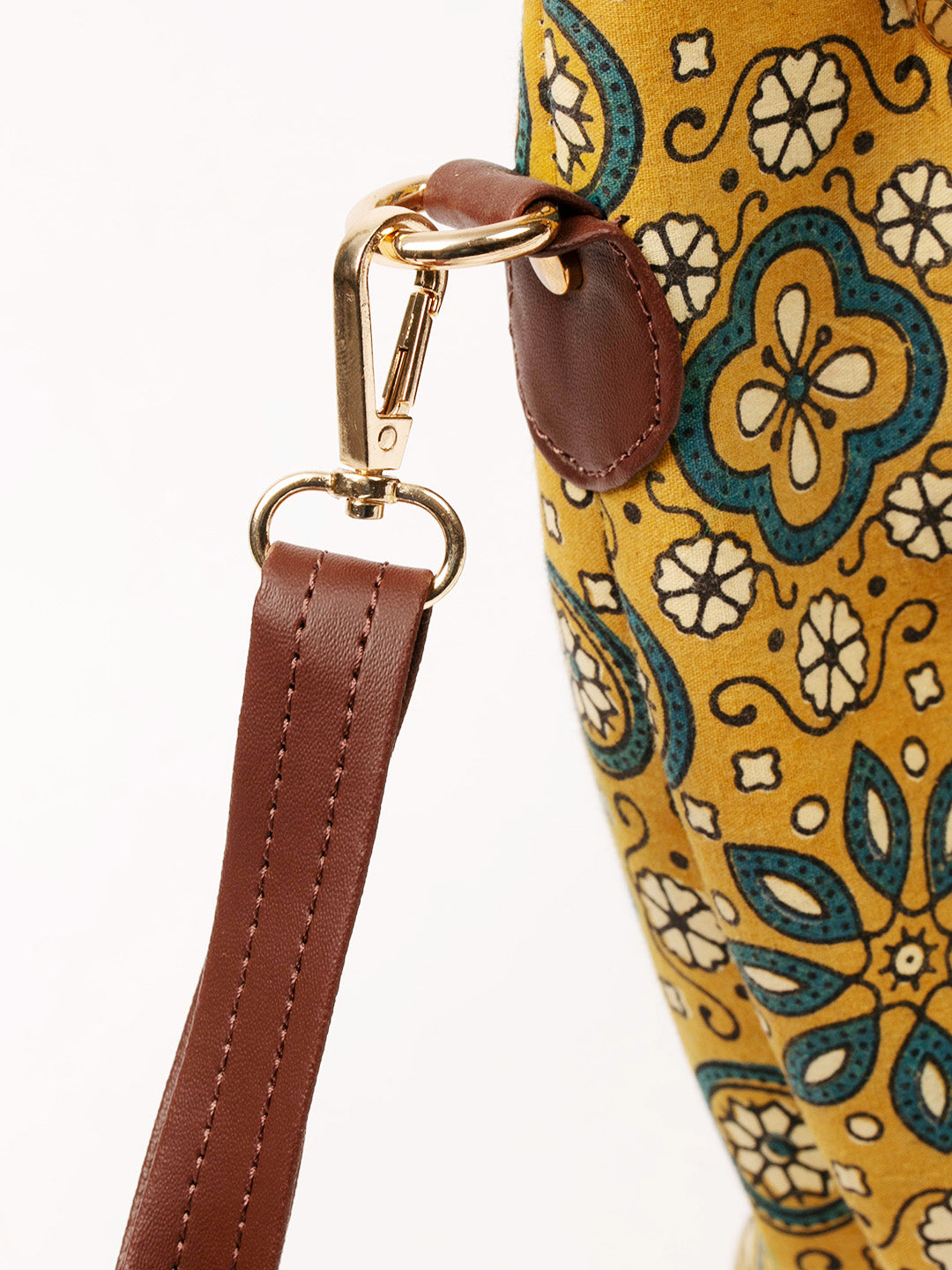 Cotton Floral Print Handbag