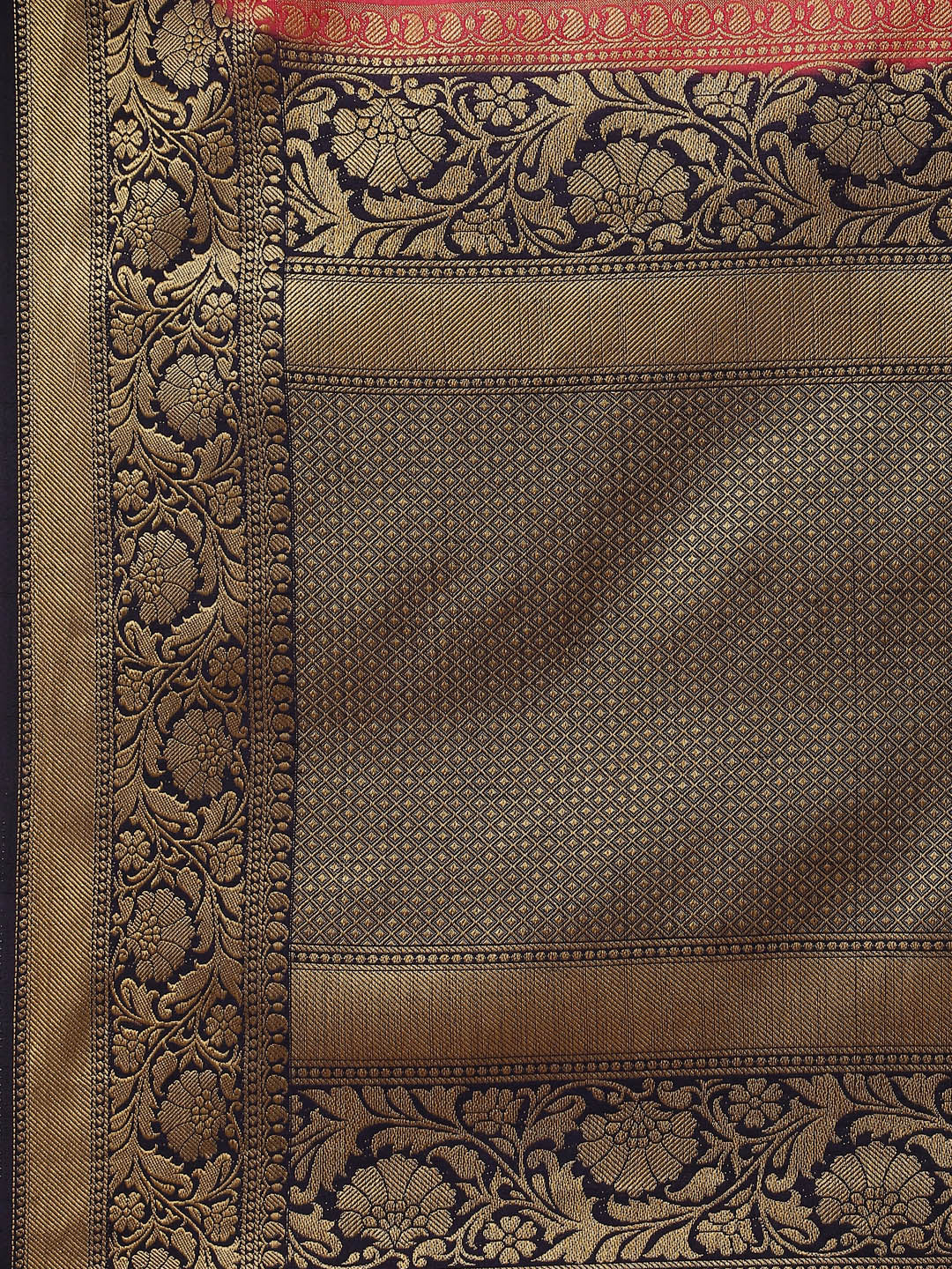 Plain Zari Border Handloom Woven Saree