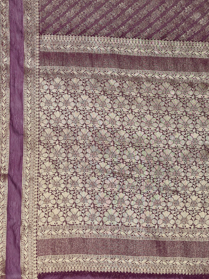 Zari Jaal Woven Crepe Saree