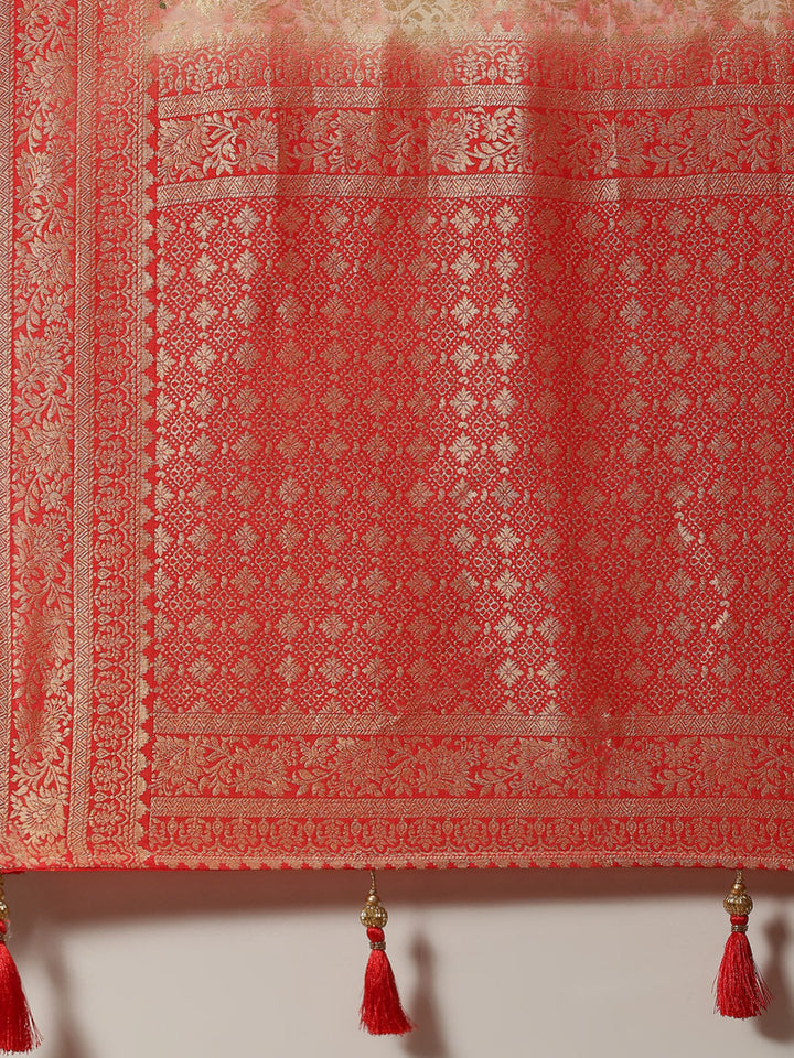Zari Jaal Handloom Woven Saree