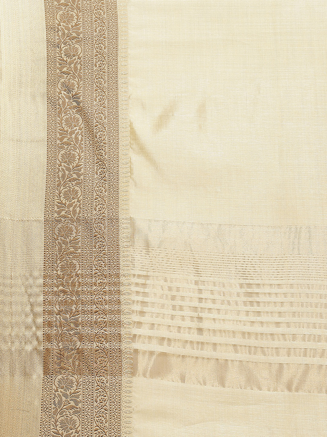 Plain Zari Border Handloom Woven Saree