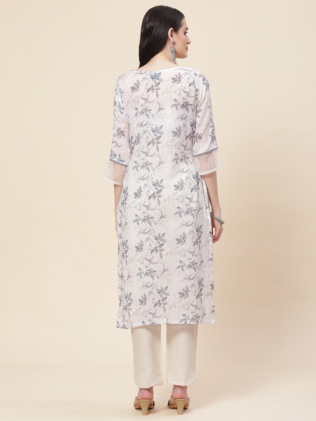 Printed Cotton Kurta With Pants