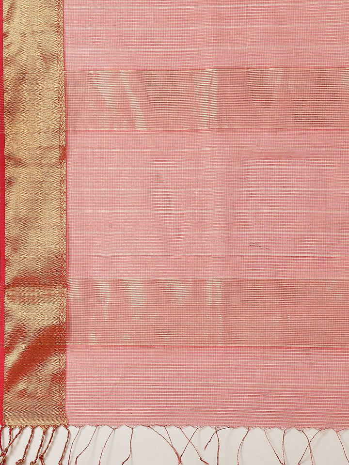Zari Jaal Cotton Woven Saree