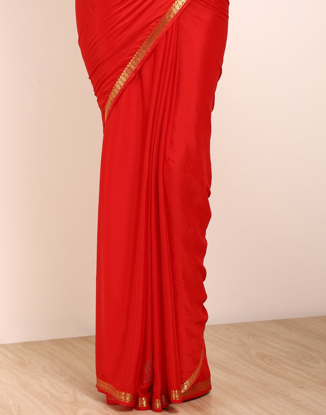 MBZ Meena Bazaar-Yellow Art Crepe Saree