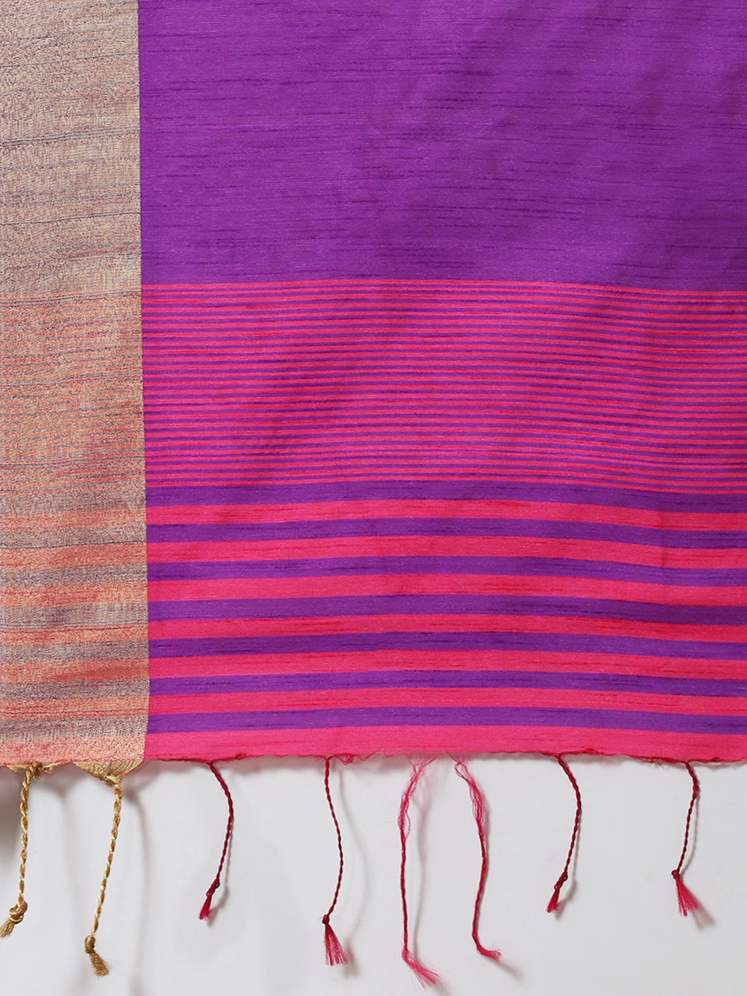 Plain Zari Border Woven Handloom Saree