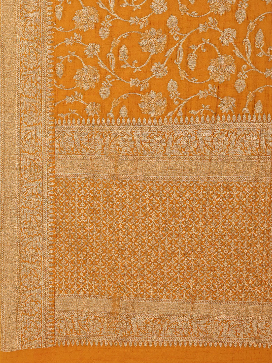 Zari Jaal Tussar Silk Plain Saree