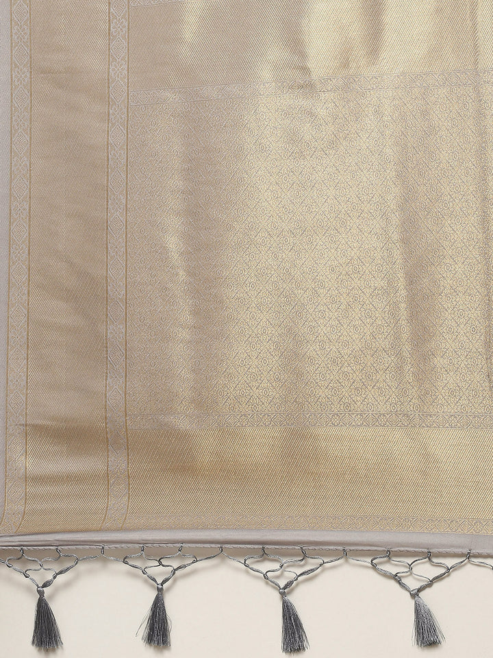 Plain Zari Border Art Handloom Woven Saree