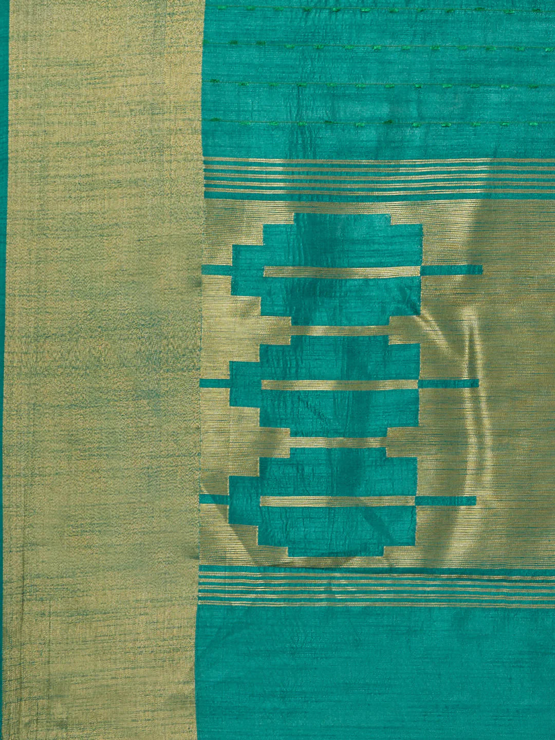 Plain Zari Border Handloom Woven Saree