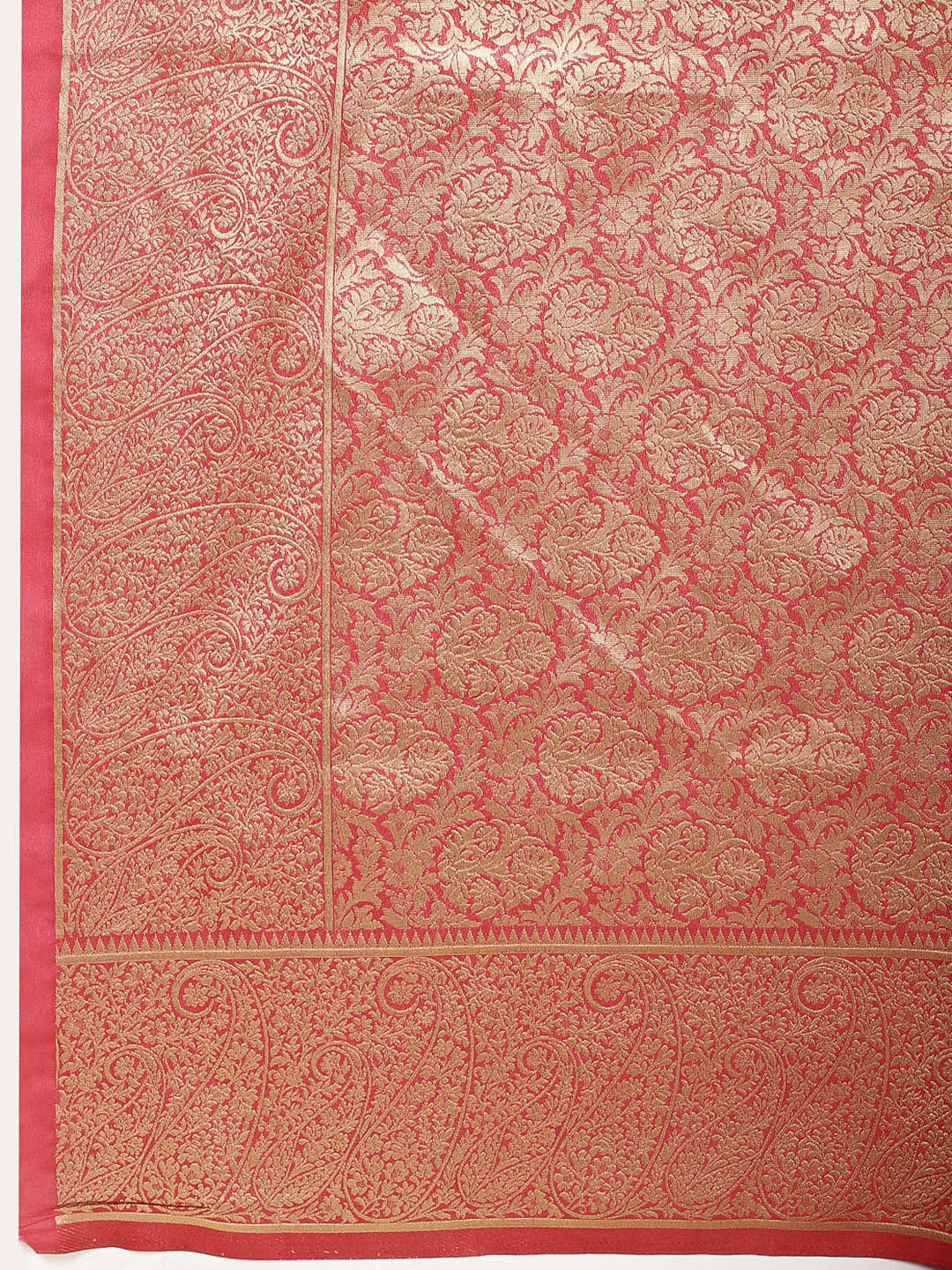 Zari Border Booti Woven Handloom Saree