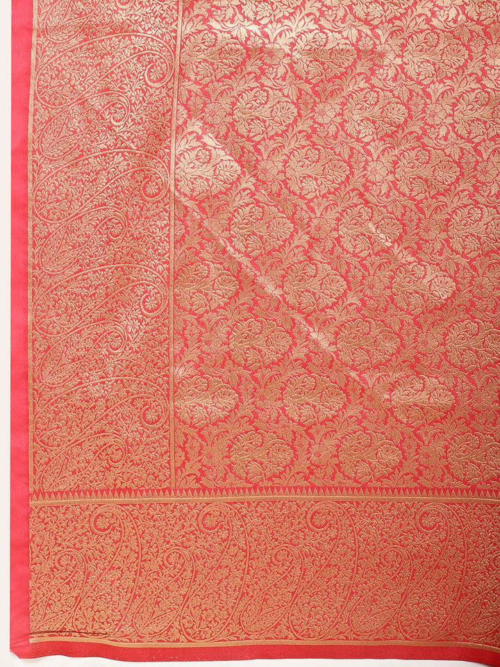 Zari Border Booti Woven Handloom Saree