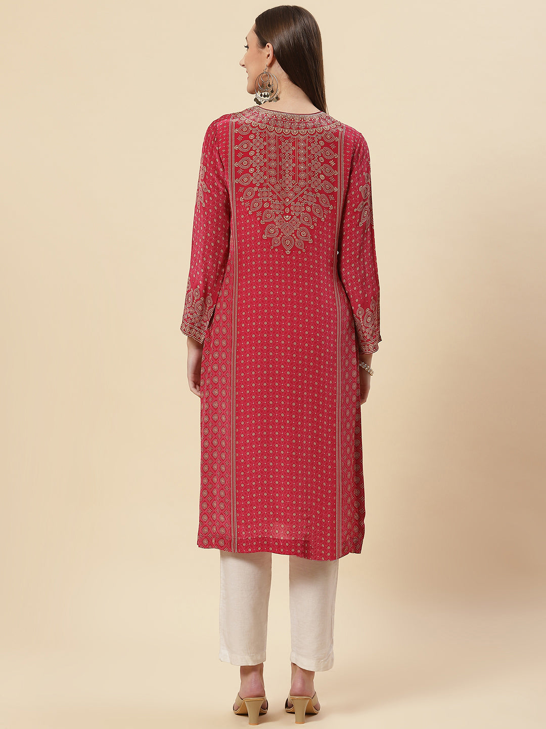 Printed Crepe Kurta