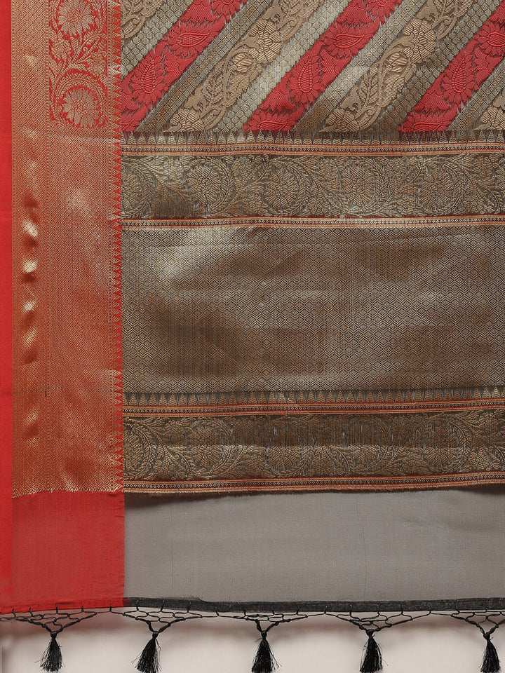 Resham Jaal Cotton Woven Saree