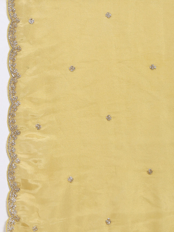 Stone Embroidery Tissue Saree