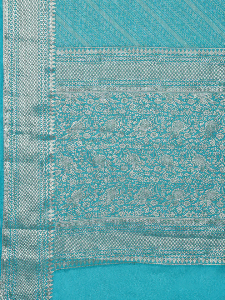 Light Brocade Woven Georgette Saree