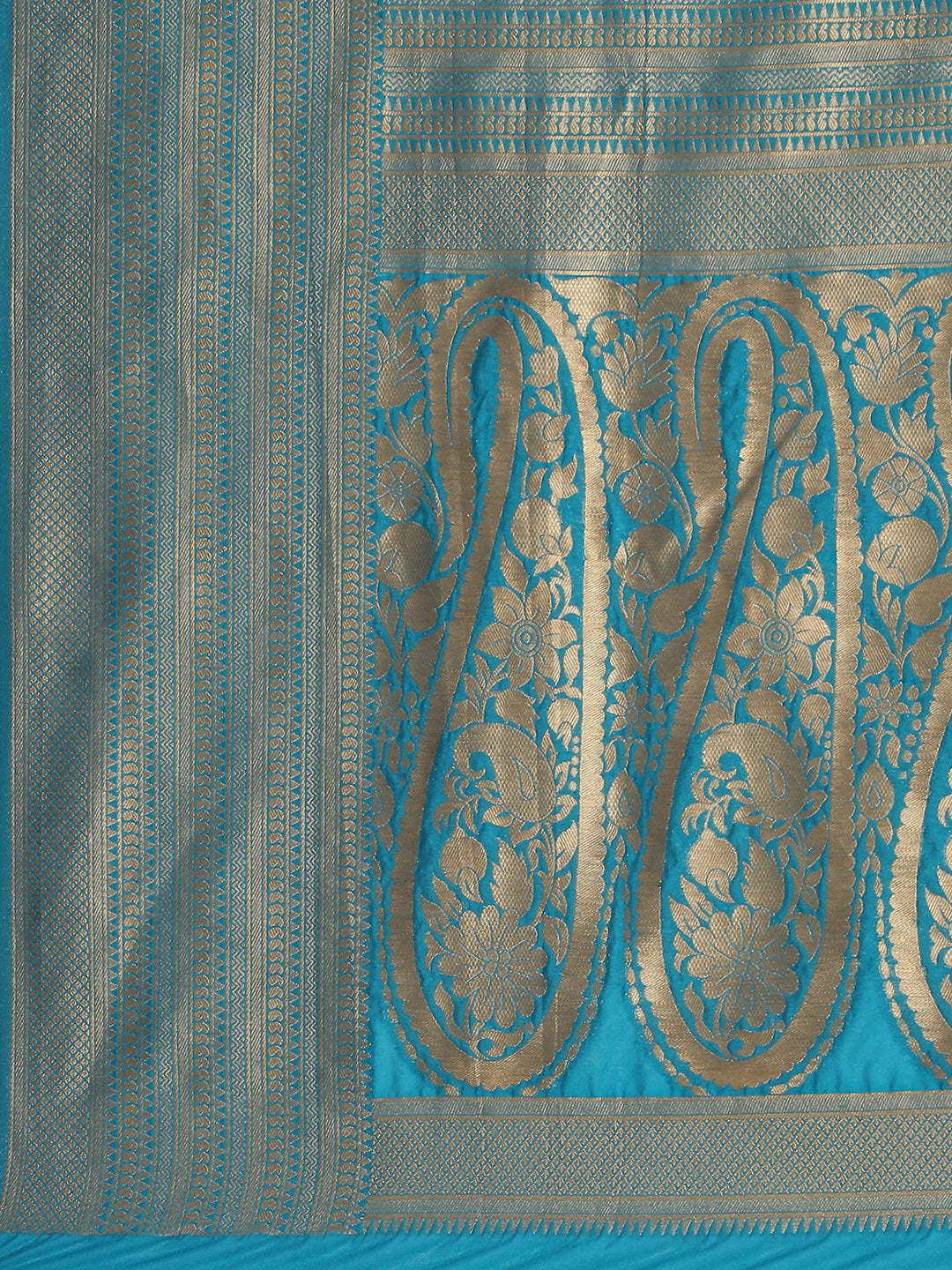 Zari Border Booti Handloom Woven Saree
