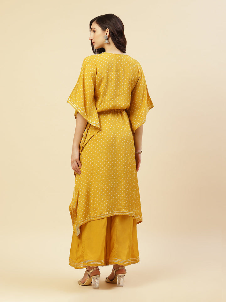 Foil Printed Cotton Muslin Kaftan
