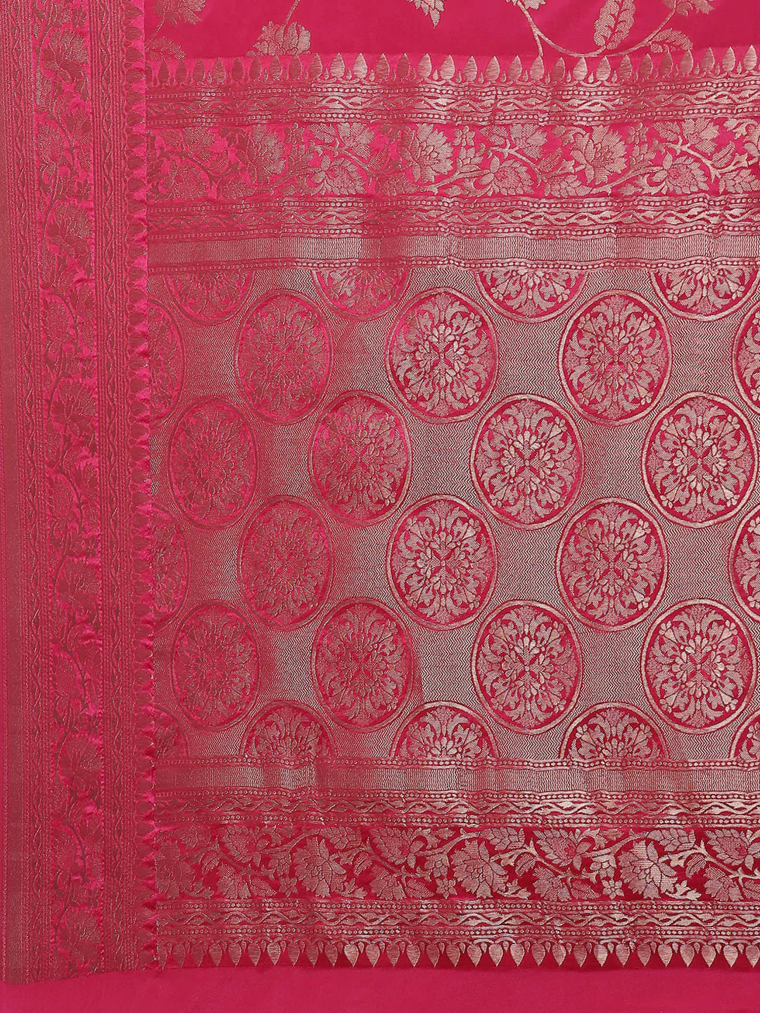 Floral Zari Jaal Handloom Woven Saree