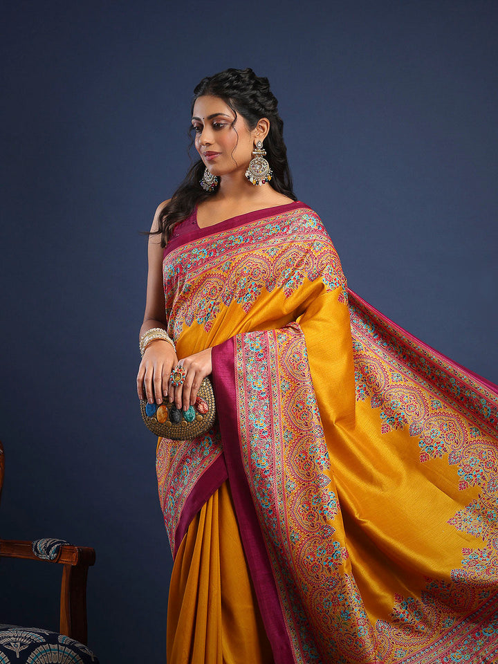 Digital Printed Art Silk Saree