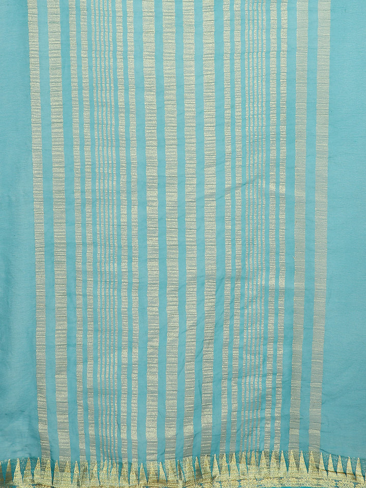 Zari Border Chiffon Woven Saree