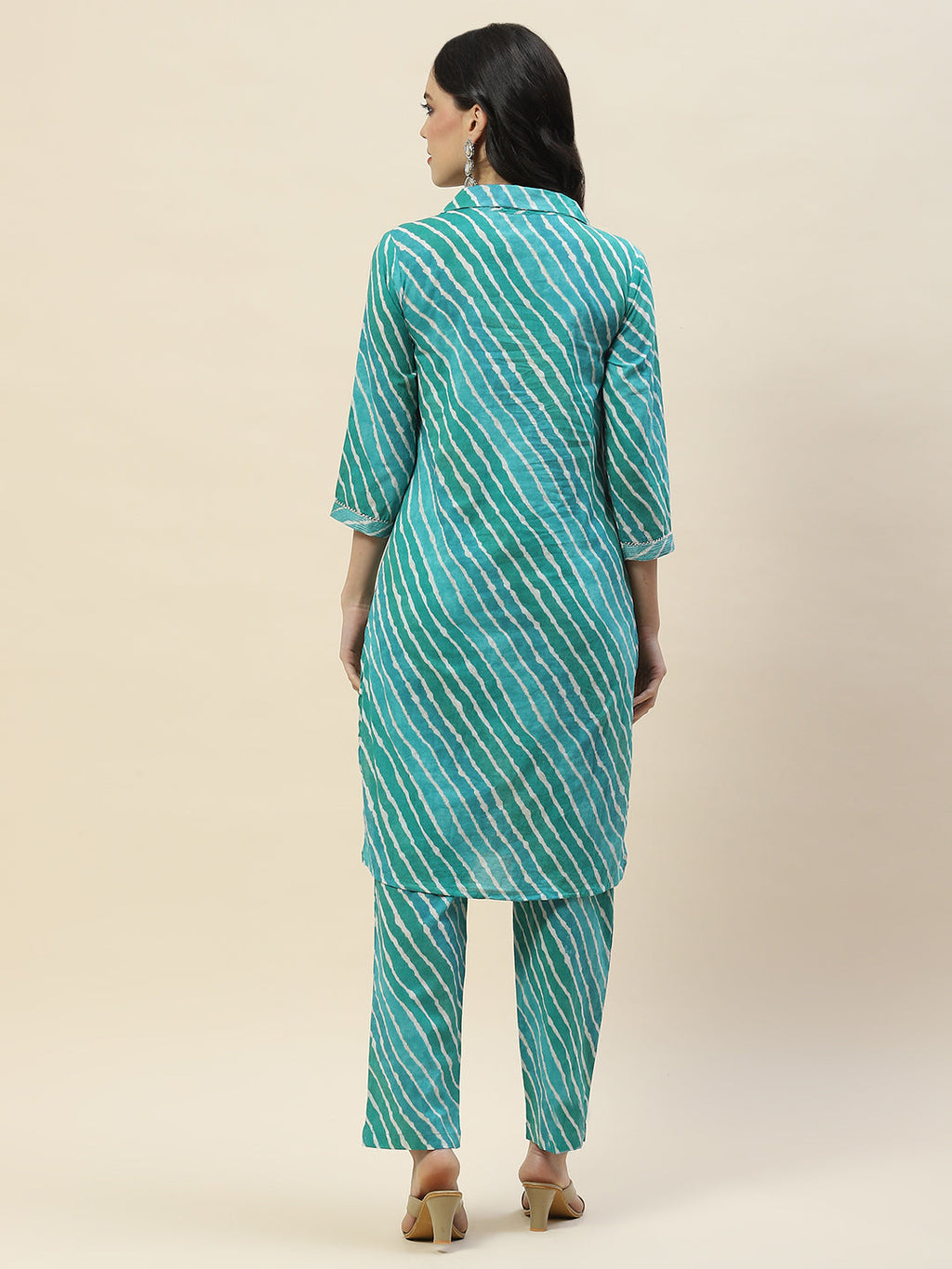 Printed Cotton Kurta With Pants
