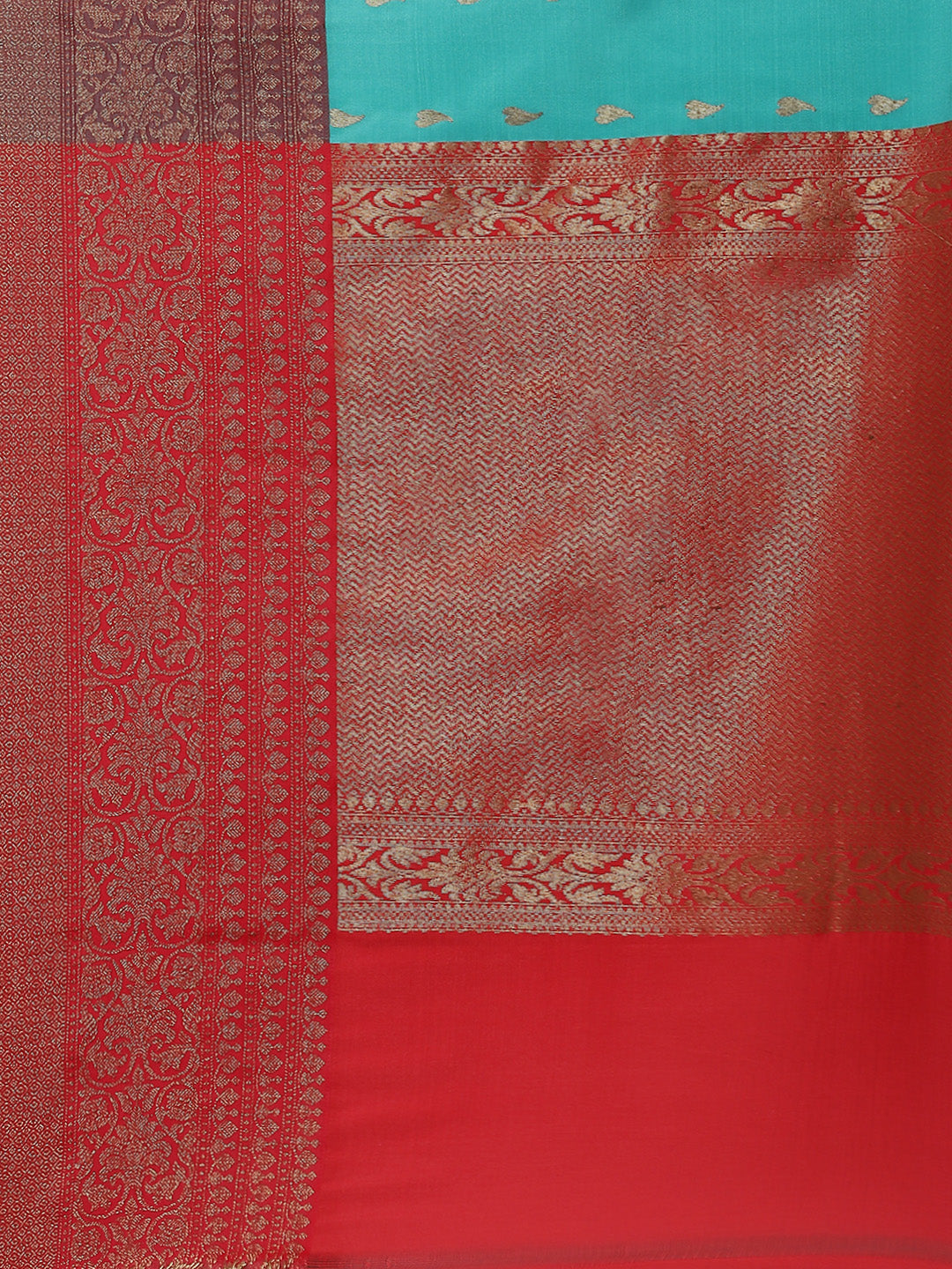 Zari Border Booti Cotton Woven Saree