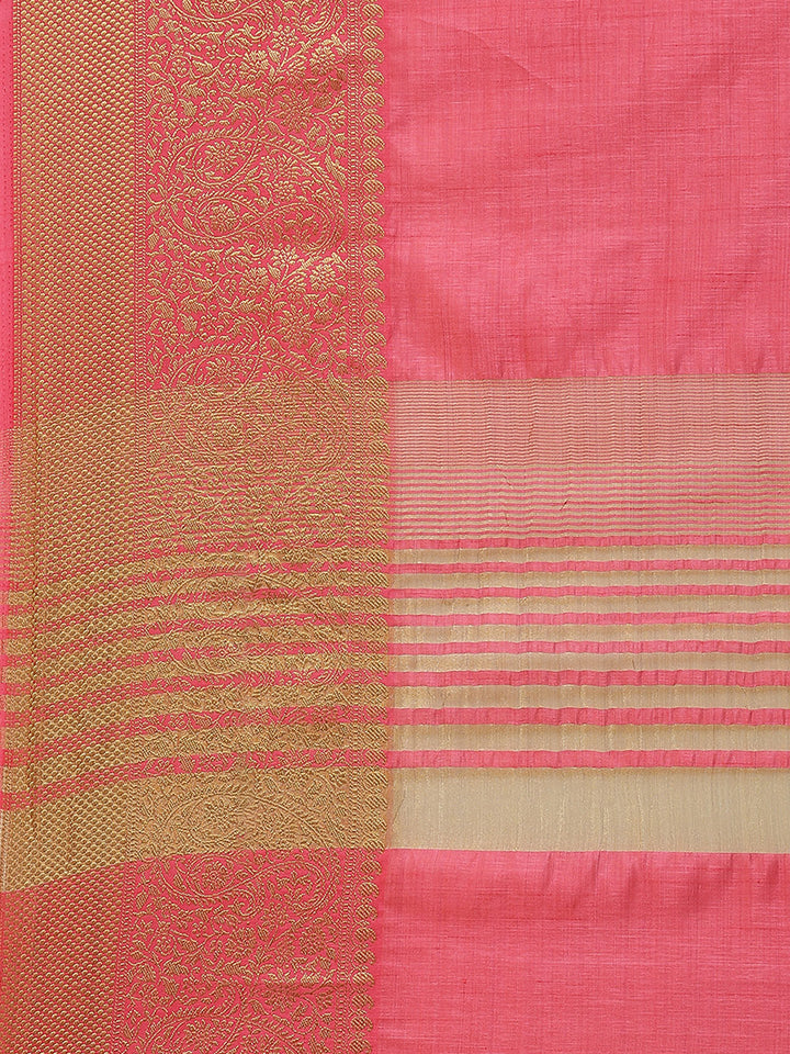 Zari Border Woven Art Handloom Saree
