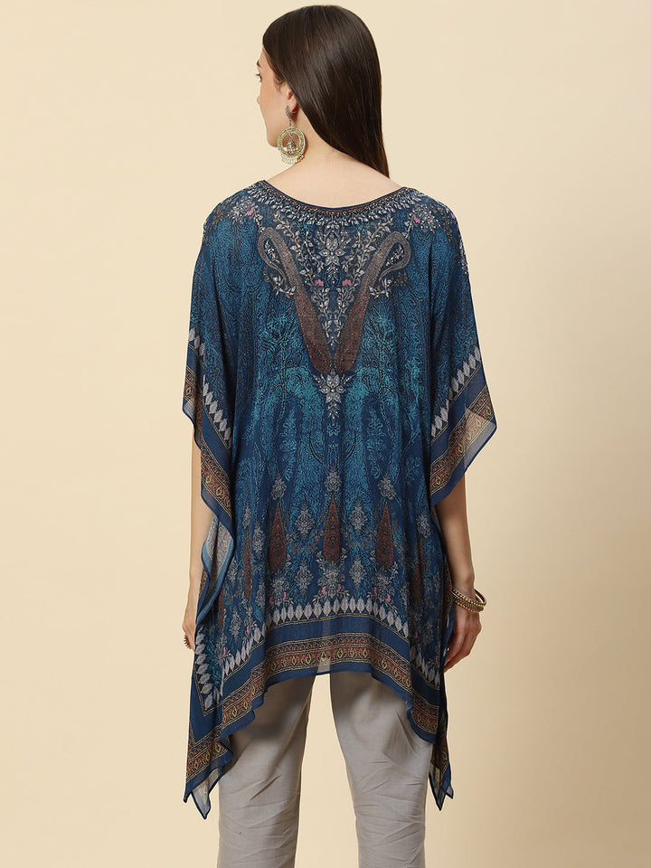 Digital Printed Georgette Kaftan Kurta