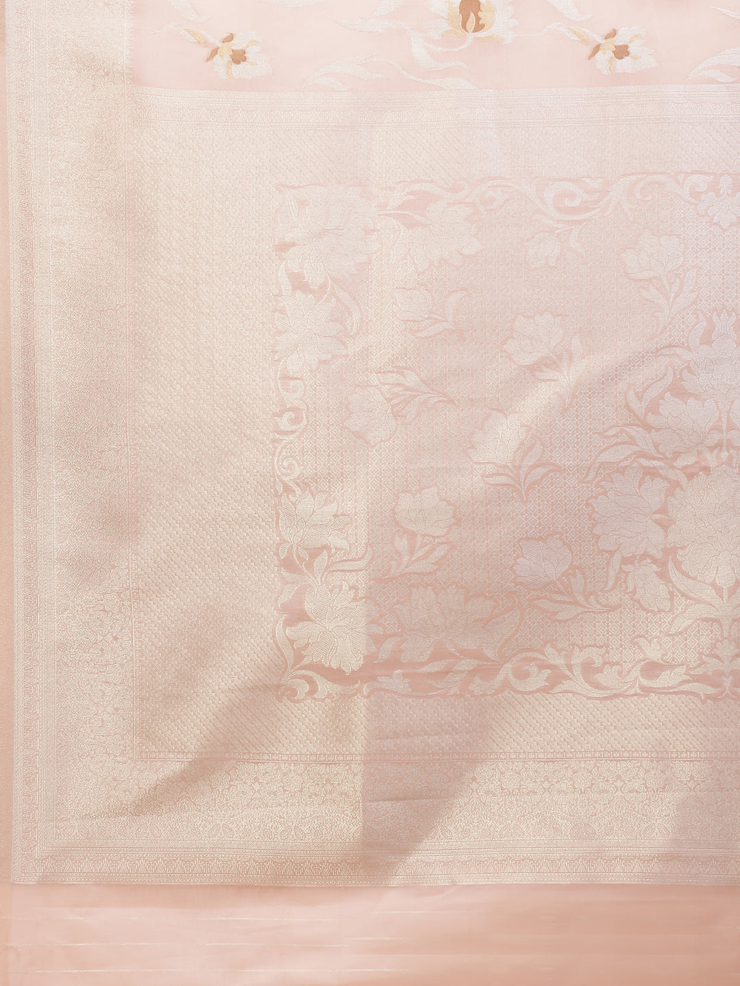 Floral Zari Jaal Organza Woven Saree