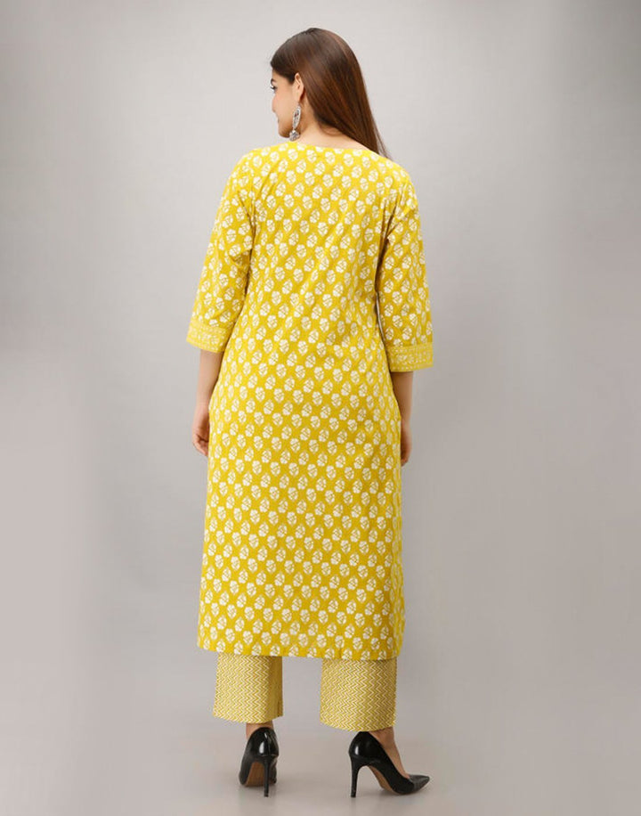 Printed Cotton Kurti With Pant