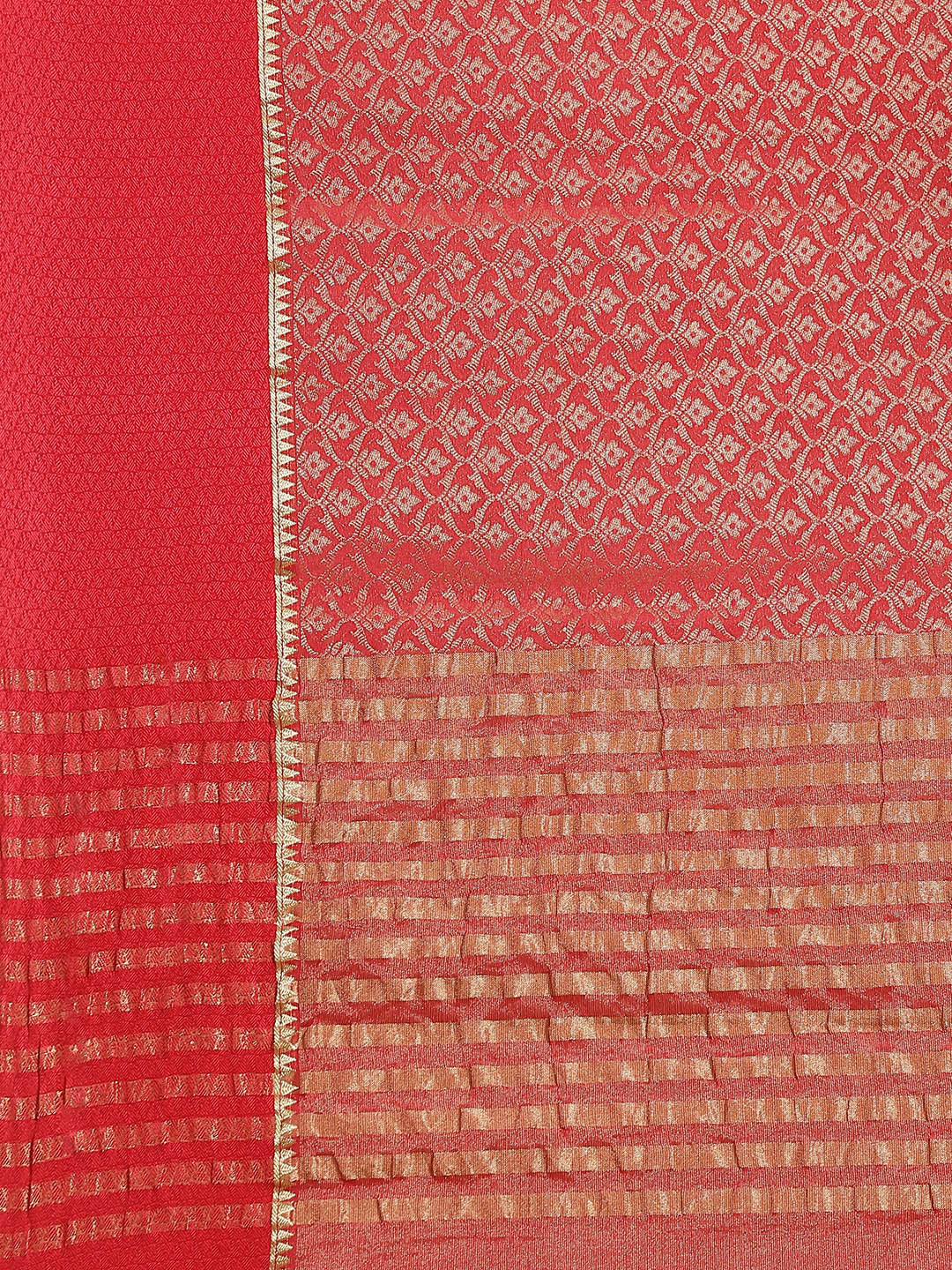 Brocade Zari Jaal Georgette Woven Saree