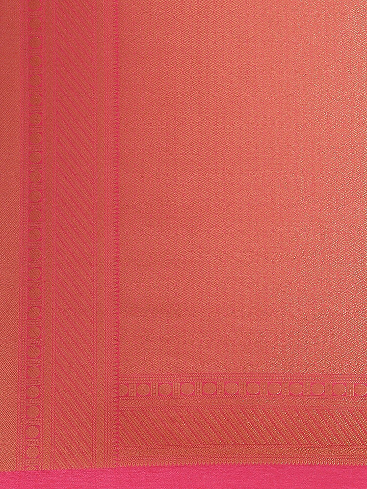 Brocade Zari Booti Art Handloom Woven Saree
