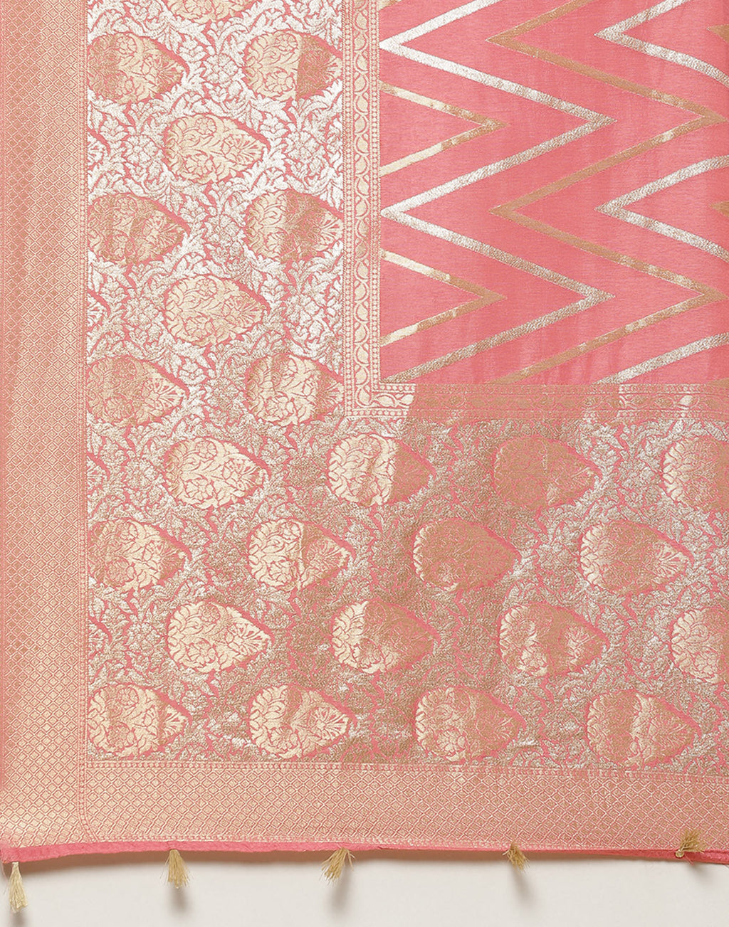 Zari Jaal Banarsi Plain Saree