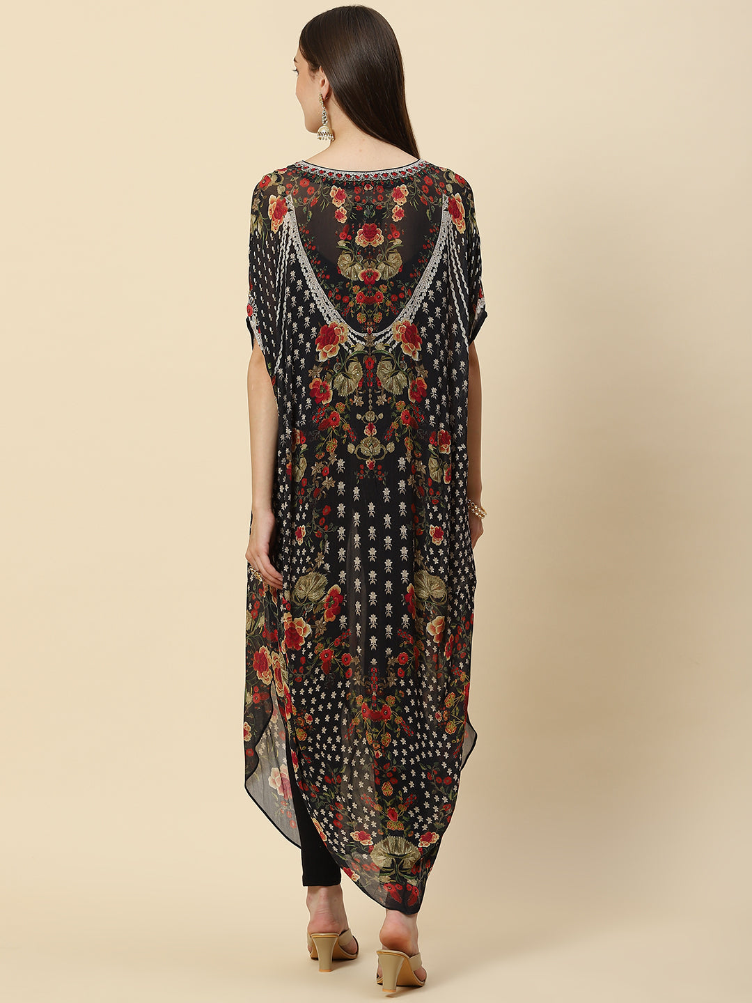Digital Printed Georgette Kaftan Kurta