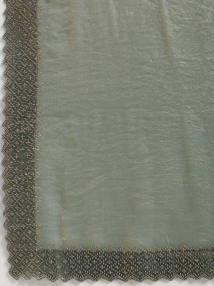 Cutdana Embroidered Tissue Saree