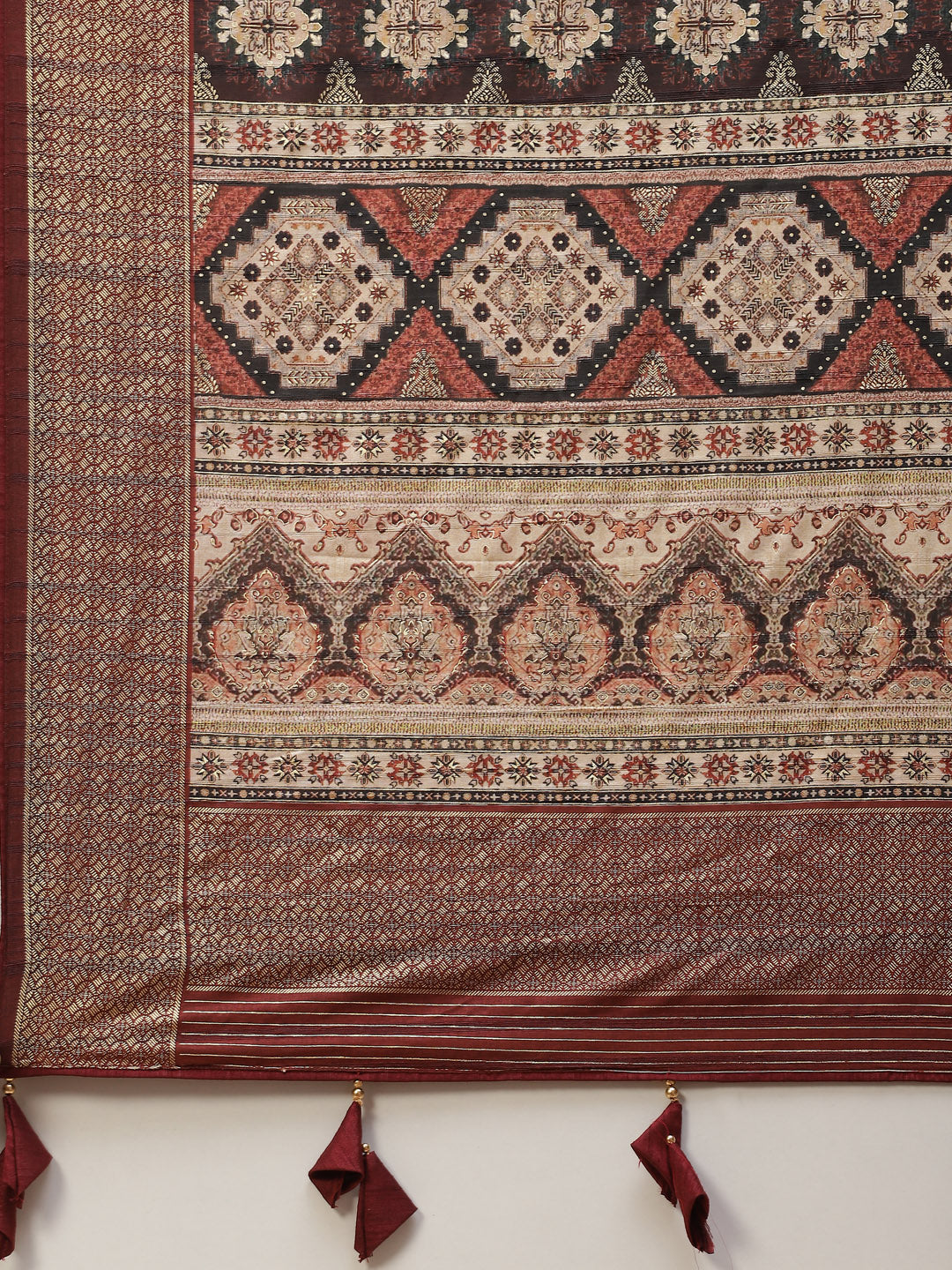 Abstract Printed Handloom Saree