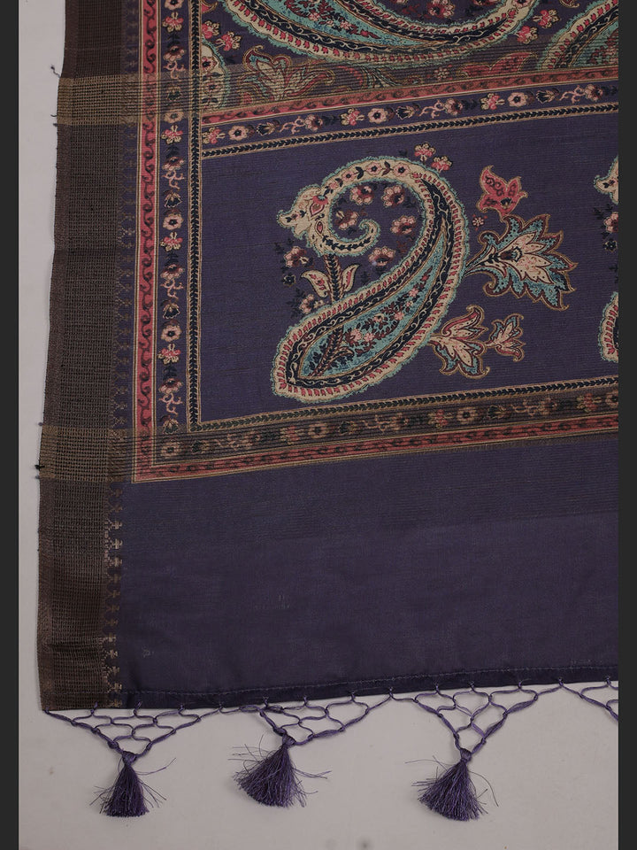 Printed Tussar Saree