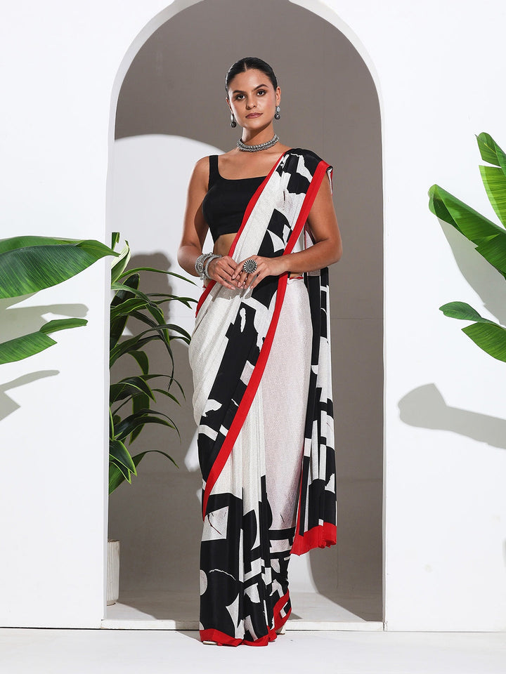 Digital Printed Crepe Saree