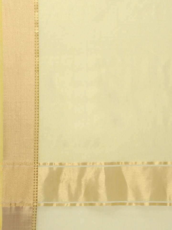 Plain Zari Border Handloom Woven Saree