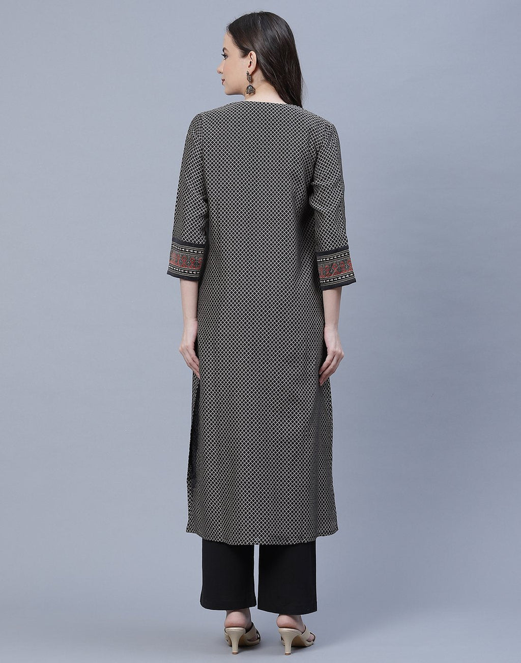 Chanderi Printed Kurti Pant Set