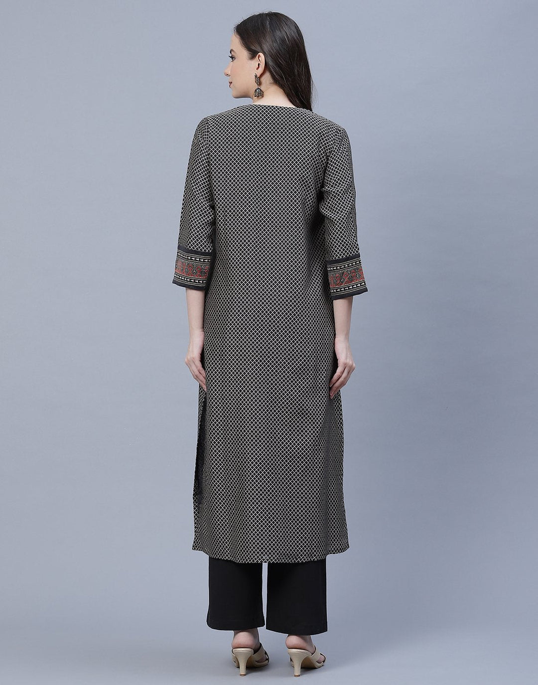 Chanderi Printed Kurti Pant Set