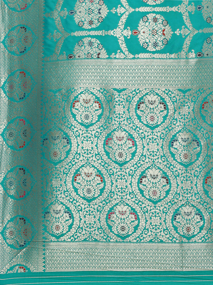 Zari Jaal Woven Art Silk Banarsi Saree