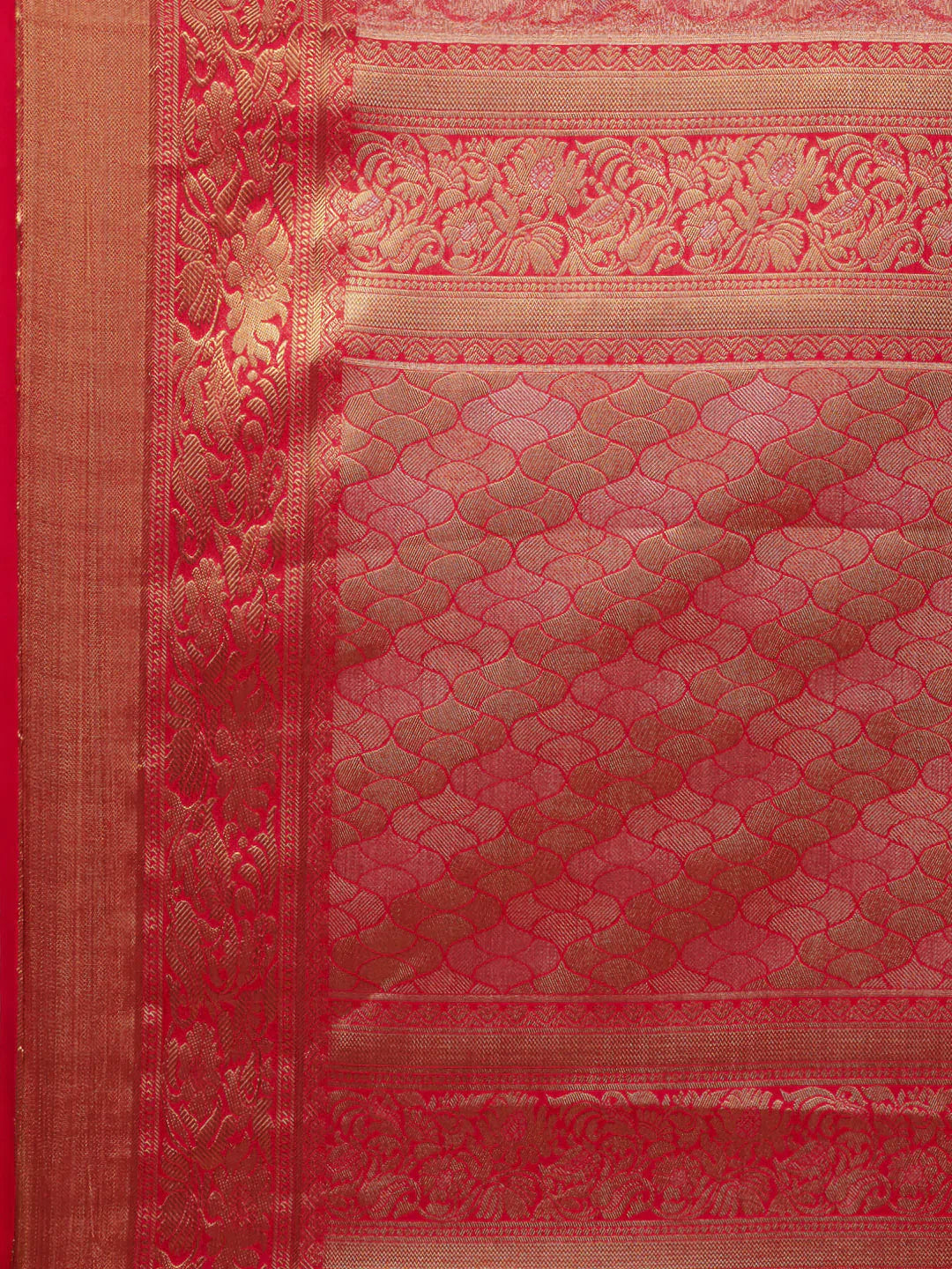 Brocade Zari Jaal Handloom Woven Saree