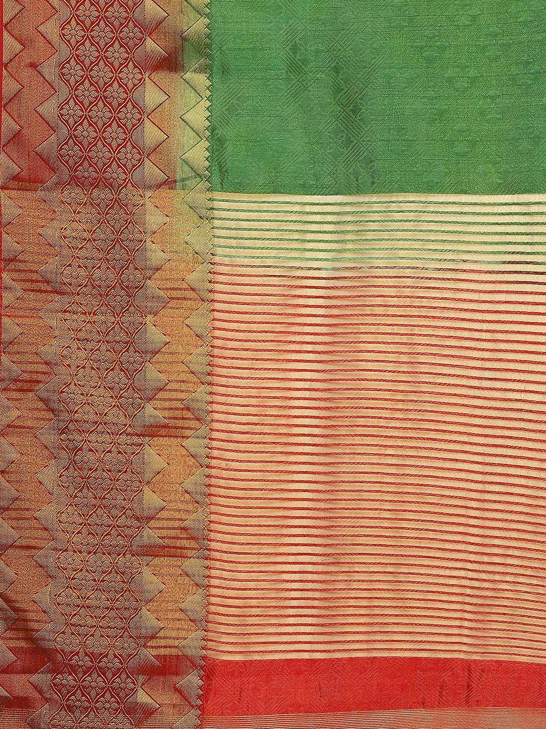 Plain Zari Border Handloom Woven Saree