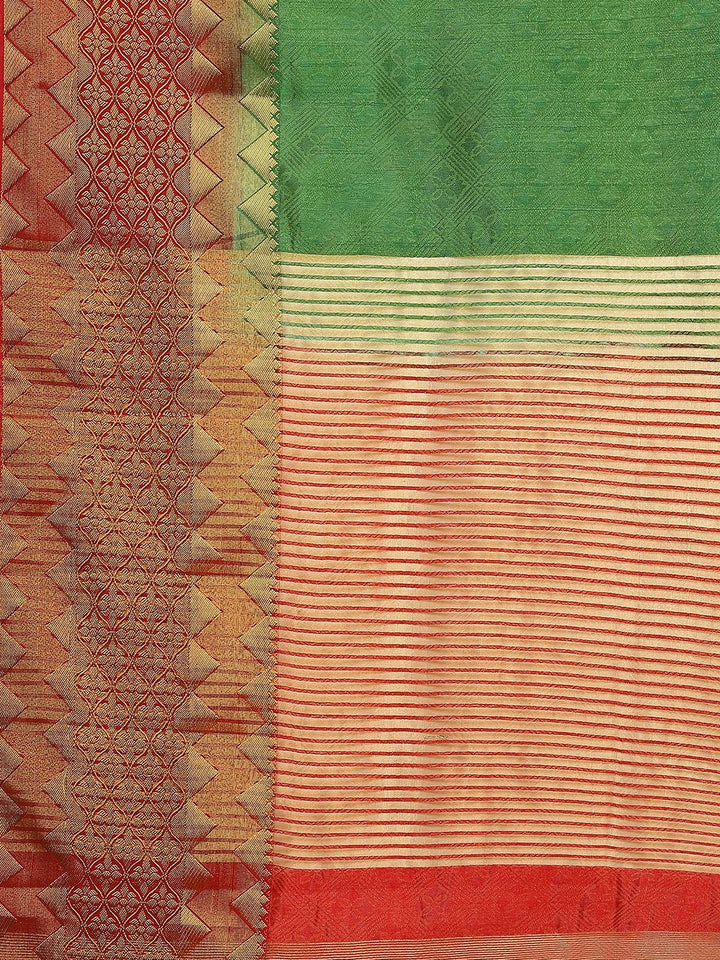 Plain Zari Border Handloom Woven Saree